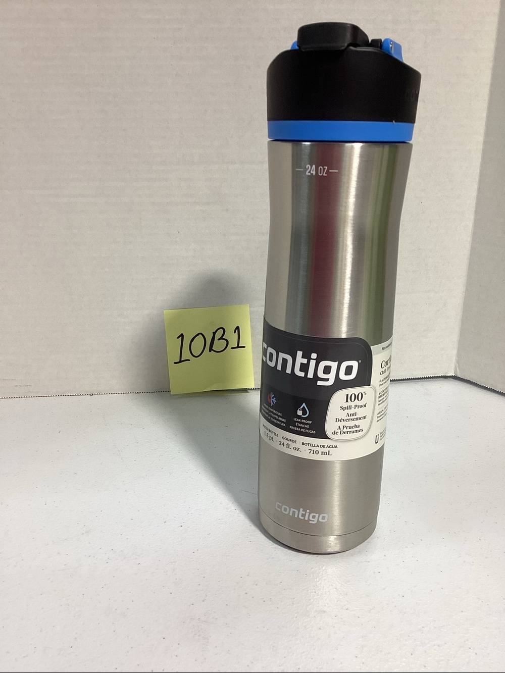 Contigo Stainless Steel Travel Mug with Black and Blue Lid